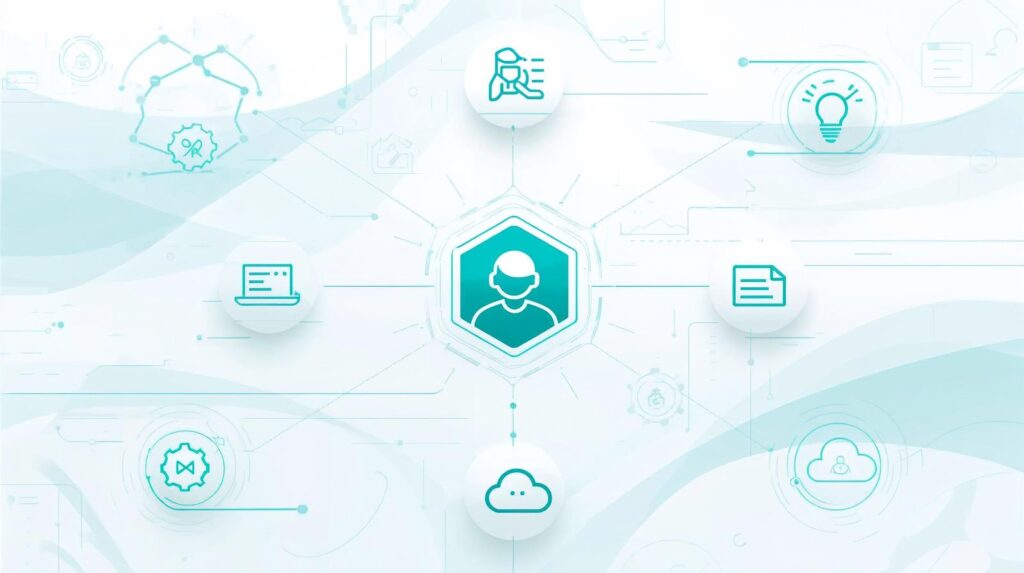 Abstrakte Illustration eines automatisierten Workflows